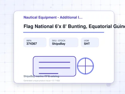 Flag National 6'x 8' Bunting, Equatorial Guinea - Nautical Equipment - Additional Items - IMPA 374367 - UOM SHT