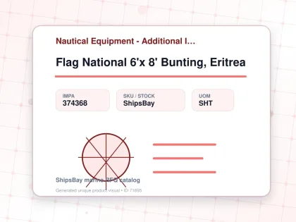 Flag National 6'x 8' Bunting, Eritrea - Nautical Equipment - Additional Items - IMPA 374368 - UOM SHT