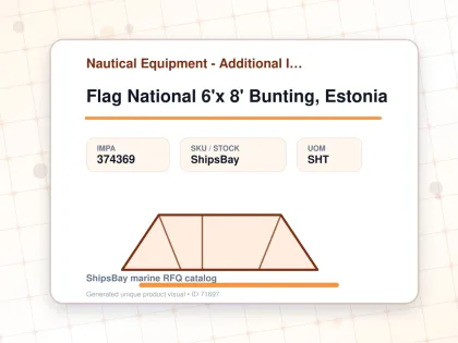 Flag National 6'x 8' Bunting, Estonia - Nautical Equipment - Additional Items - IMPA 374369 - UOM SHT
