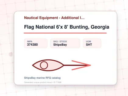 Flag National 6'x 8' Bunting, Georgia - Nautical Equipment - Additional Items - IMPA 374380 - UOM SHT