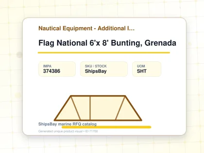 Flag National 6'x 8' Bunting, Grenada - Nautical Equipment - Additional Items - IMPA 374386 - UOM SHT