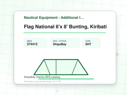 Flag National 6'x 8' Bunting, Kiribati - Nautical Equipment - Additional Items - IMPA 374412 - UOM SHT