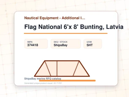 Flag National 6'x 8' Bunting, Latvia - Nautical Equipment - Additional Items - IMPA 374418 - UOM SHT
