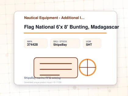 Flag National 6'x 8' Bunting, Madagascar - Nautical Equipment - Additional Items - IMPA 374428 - UOM SHT