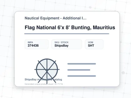 Flag National 6'x 8' Bunting, Mauritius - Nautical Equipment - Additional Items - IMPA 374436 - UOM SHT