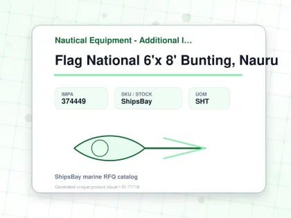 Flag National 6'x 8' Bunting, Nauru - Nautical Equipment - Additional Items - IMPA 374449 - UOM SHT