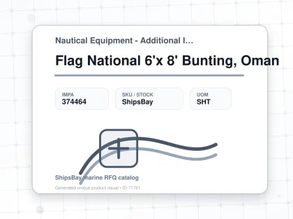 Flag National 6'x 8' Bunting, Oman - Nautical Equipment - Additional Items - IMPA 374464 - UOM SHT