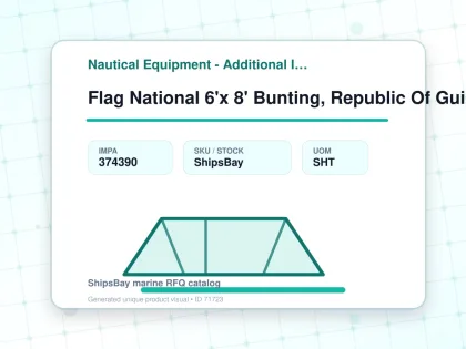 Flag National 6'x 8' Bunting, Republic Of Guinea - Nautical Equipment - Additional Items - IMPA 374390 - UOM SHT