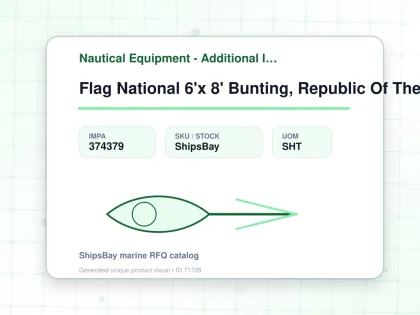 Flag National 6'x 8' Bunting, Republic Of The Gambia - Nautical Equipment - Additional Items - IMPA 374379 - UOM SHT