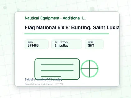 Flag National 6'x 8' Bunting, Saint Lucia - Nautical Equipment - Additional Items - IMPA 374483 - UOM SHT