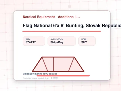 Flag National 6'x 8' Bunting, Slovak Republic - Nautical Equipment - Additional Items - IMPA 374497 - UOM SHT