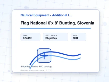 Flag National 6'x 8' Bunting, Slovenia - Nautical Equipment - Additional Items - IMPA 374498 - UOM SHT