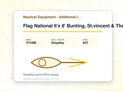 Flag National 6'x 8' Bunting, St.vincent & The Grenadines - Nautical Equipment - Additional Items - IMPA 374486 - UOM SHT