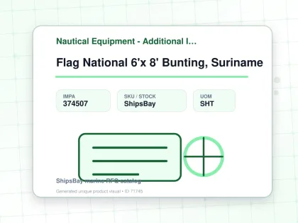 Flag National 6'x 8' Bunting, Suriname - Nautical Equipment - Additional Items - IMPA 374507 - UOM SHT