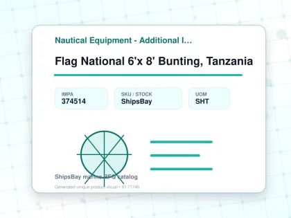 Flag National 6'x 8' Bunting, Tanzania - Nautical Equipment - Additional Items - IMPA 374514 - UOM SHT