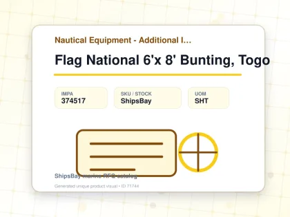 Flag National 6'x 8' Bunting, Togo - Nautical Equipment - Additional Items - IMPA 374517 - UOM SHT