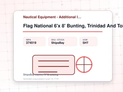 Flag National 6'x 8' Bunting, Trinidad And Tobago - Nautical Equipment - Additional Items - IMPA 374519 - UOM SHT