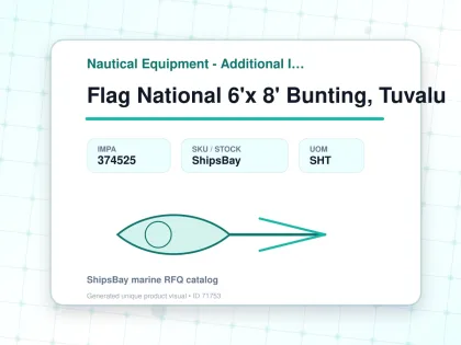 Flag National 6'x 8' Bunting, Tuvalu - Nautical Equipment - Additional Items - IMPA 374525 - UOM SHT
