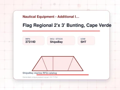 Flag Regional 2'x 3' Bunting, Cape Verde - Nautical Equipment - Additional Items - IMPA 373140 - UOM SHT