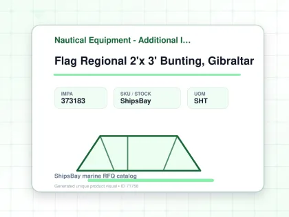 Flag Regional 2'x 3' Bunting, Gibraltar - Nautical Equipment - Additional Items - IMPA 373183 - UOM SHT