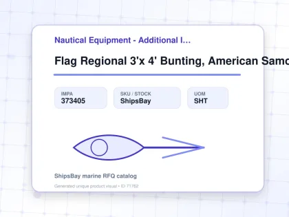 Flag Regional 3'x 4' Bunting, American Samoa - Nautical Equipment - Additional Items - IMPA 373405 - UOM SHT