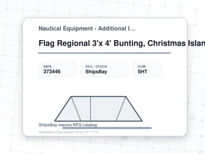 Flag Regional 3'x 4' Bunting, Christmas Island - Nautical Equipment - Additional Items - IMPA 373446 - UOM SHT