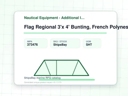 Flag Regional 3'x 4' Bunting, French Polynesia - Nautical Equipment - Additional Items - IMPA 373476 - UOM SHT