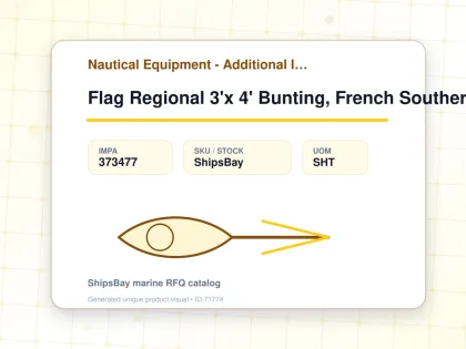 Flag Regional 3'x 4' Bunting, French Southern&antarctic Land - Nautical Equipment - Additional Items - IMPA 373477 - UOM SHT