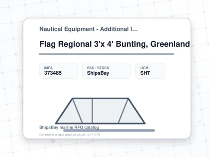 Flag Regional 3'x 4' Bunting, Greenland - Nautical Equipment - Additional Items - IMPA 373485 - UOM SHT