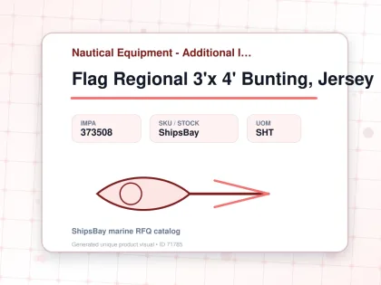 Flag Regional 3'x 4' Bunting, Jersey - Nautical Equipment - Additional Items - IMPA 373508 - UOM SHT