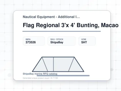 Flag Regional 3'x 4' Bunting, Macao - Nautical Equipment - Additional Items - IMPA 373526 - UOM SHT