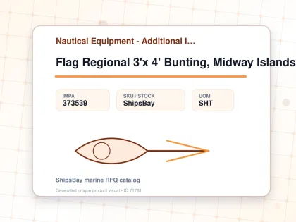 Flag Regional 3'x 4' Bunting, Midway Islands(atoll) - Nautical Equipment - Additional Items - IMPA 373539 - UOM SHT