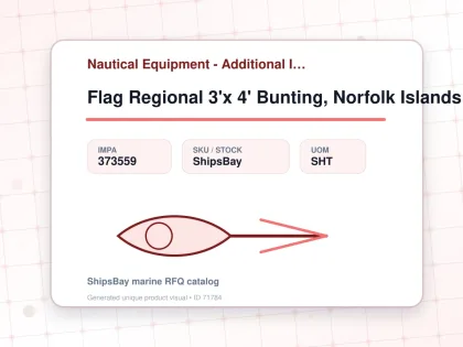 Flag Regional 3'x 4' Bunting, Norfolk Islands - Nautical Equipment - Additional Items - IMPA 373559 - UOM SHT