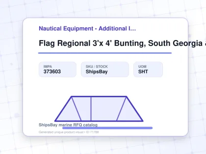 Flag Regional 3'x 4' Bunting, South Georgia & South Sandwich - Nautical Equipment - Additional Items - IMPA 373603 - UOM SHT