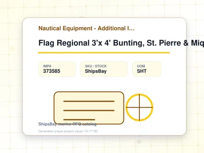 Flag Regional 3'x 4' Bunting, St. Pierre & Miquelon - Nautical Equipment - Additional Items - IMPA 373585 - UOM SHT