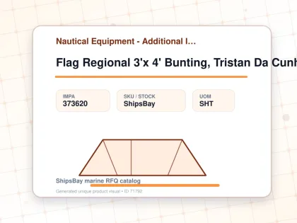 Flag Regional 3'x 4' Bunting, Tristan Da Cunha - Nautical Equipment - Additional Items - IMPA 373620 - UOM SHT