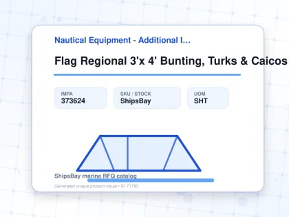 Flag Regional 3'x 4' Bunting, Turks & Caicos Islands - Nautical Equipment - Additional Items - IMPA 373624 - UOM SHT