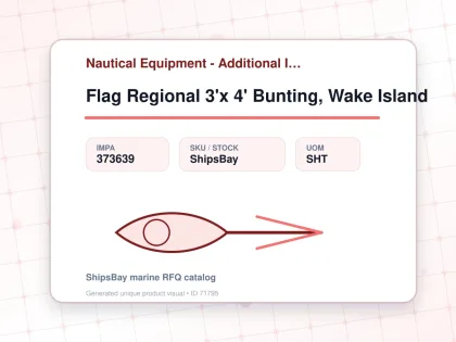 Flag Regional 3'x 4' Bunting, Wake Island - Nautical Equipment - Additional Items - IMPA 373639 - UOM SHT