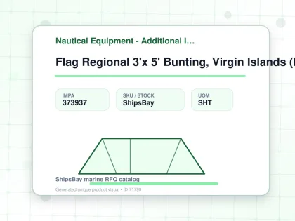 Flag Regional 3'x 5' Bunting, Virgin Islands (british) - Nautical Equipment - Additional Items - IMPA 373937 - UOM SHT