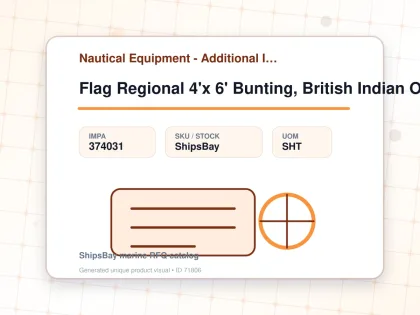 Flag Regional 4'x 6' Bunting, British Indian Ocean Territory - Nautical Equipment - Additional Items - IMPA 374031 - UOM SHT