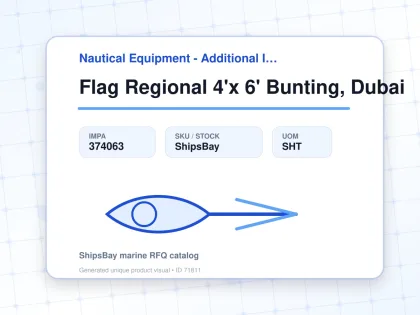 Flag Regional 4'x 6' Bunting, Dubai - Nautical Equipment - Additional Items - IMPA 374063 - UOM SHT
