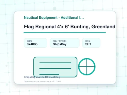 Flag Regional 4'x 6' Bunting, Greenland - Nautical Equipment - Additional Items - IMPA 374085 - UOM SHT