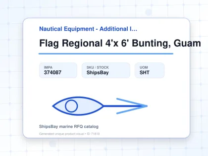 Flag Regional 4'x 6' Bunting, Guam - Nautical Equipment - Additional Items - IMPA 374087 - UOM SHT