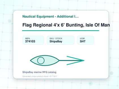 Flag Regional 4'x 6' Bunting, Isle Of Man - Nautical Equipment - Additional Items - IMPA 374103 - UOM SHT