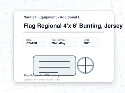 Flag Regional 4'x 6' Bunting, Jersey - Nautical Equipment - Additional Items - IMPA 374108 - UOM SHT