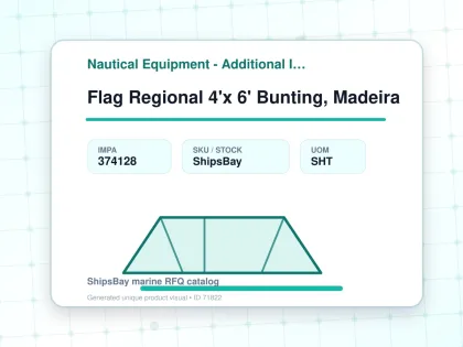 Flag Regional 4'x 6' Bunting, Madeira - Nautical Equipment - Additional Items - IMPA 374128 - UOM SHT