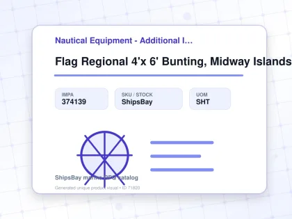 Flag Regional 4'x 6' Bunting, Midway Islands - Nautical Equipment - Additional Items - IMPA 374139 - UOM SHT