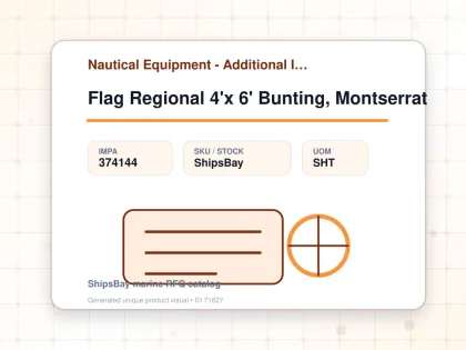 Flag Regional 4'x 6' Bunting, Montserrat - Nautical Equipment - Additional Items - IMPA 374144 - UOM SHT