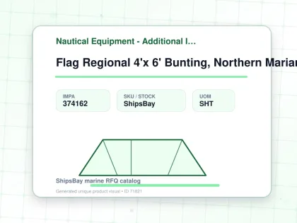 Flag Regional 4'x 6' Bunting, Northern Marianas - Nautical Equipment - Additional Items - IMPA 374162 - UOM SHT