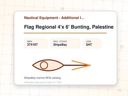 Flag Regional 4'x 6' Bunting, Palestine - Nautical Equipment - Additional Items - IMPA 374167 - UOM SHT